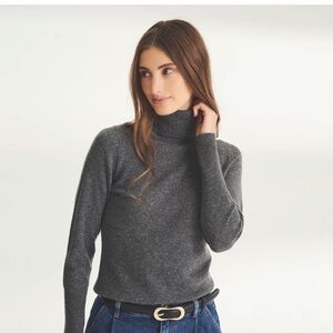 Naadam Classic Cashmere Turtleneck XS Gray
